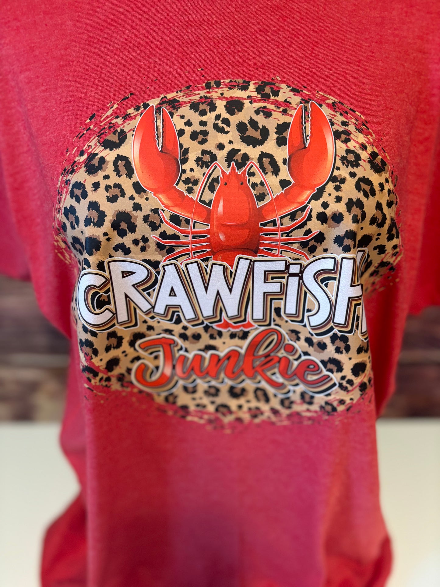 Leopard Crawfish Junkie T-Shirt