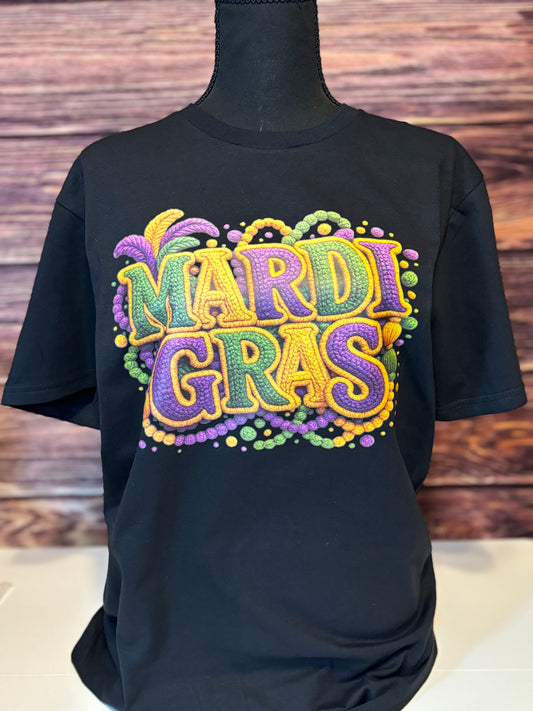 Mardi Gras Faux Yarn T-Shirt