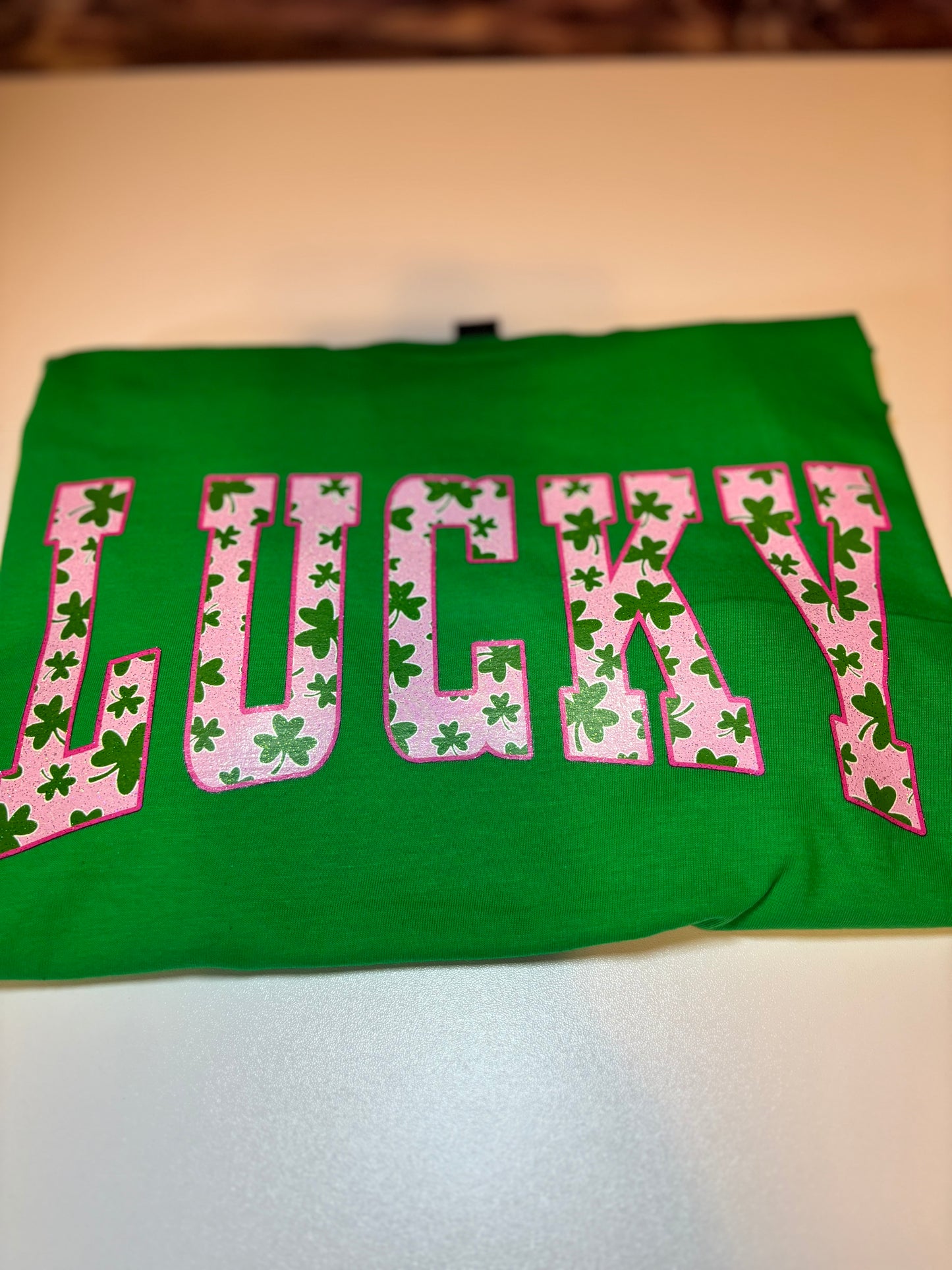 Lucky Shamrock Graphic Tee – Green St. Patrick’s Day Shirt for Women