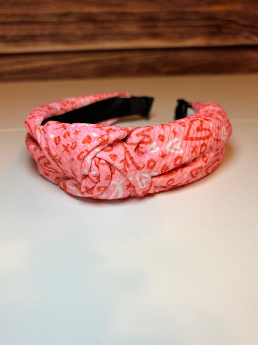 Pink Love Knotted Headband