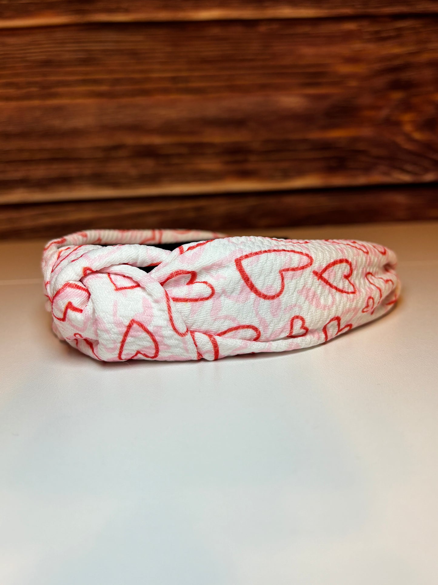 Heart Print Knotted Headband