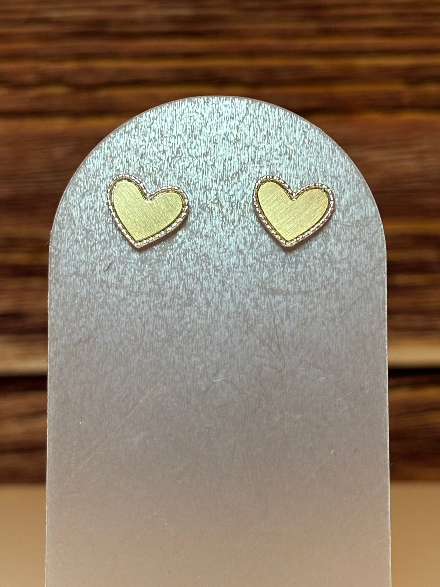 💛 Gold-Plated Heart Stud Earrings