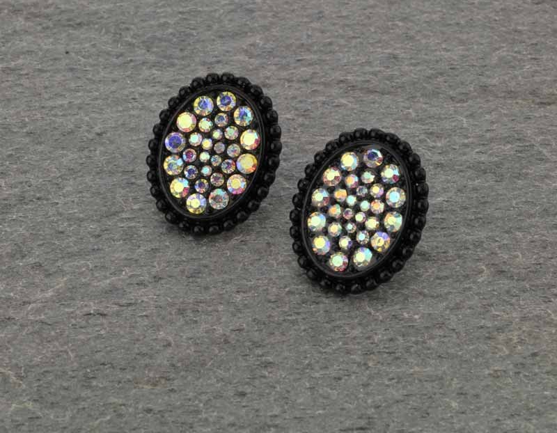 Black AB Earrings