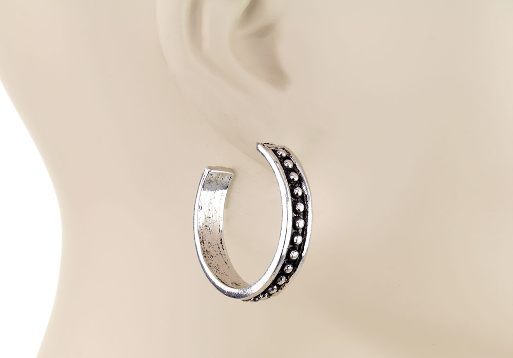 1.25" Western Bubble Hoop Earrings